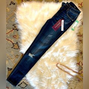 Vigoss skinny mid rise distressed skinny jeans